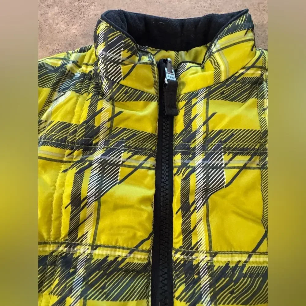 Healthtex Warm and Fun Plaid Yellow and Green Infant Puffer Jacket, Size 18M